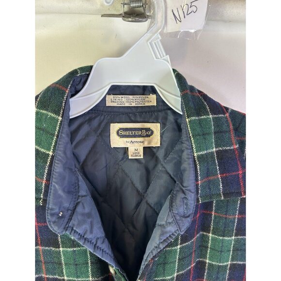 VTG 90s Wool Plaid Insulated Flannel Button Shirt Jacket Streetwear - Picture 6 of 7